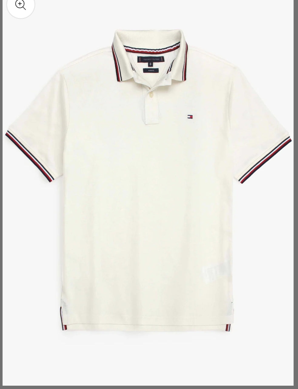 Tommy MEN'S POLO White COLLAR T-SHIRT