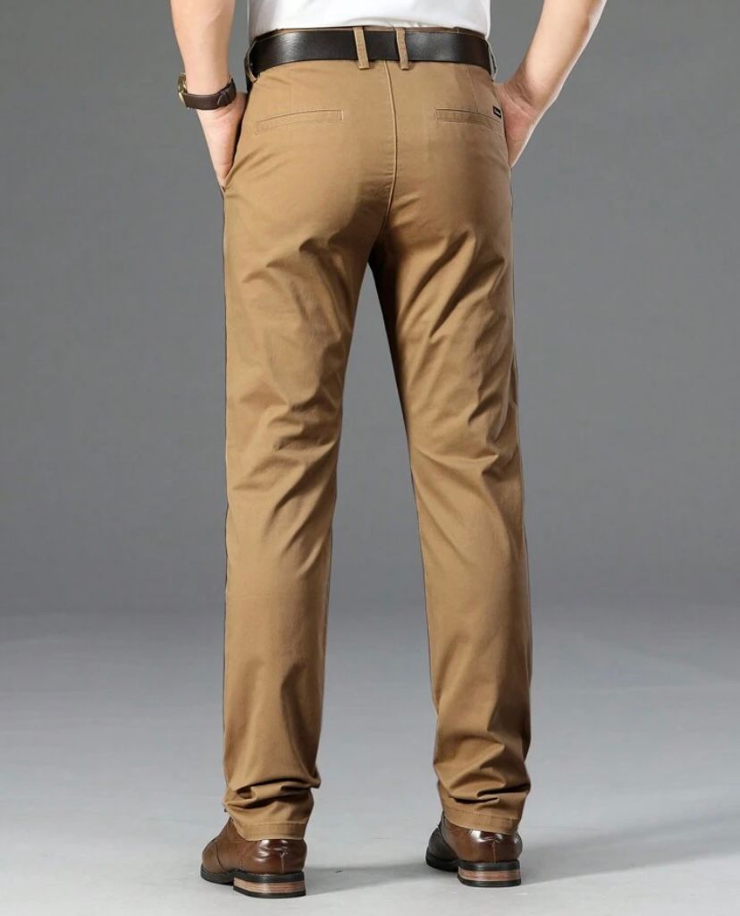 Mens khaki Cotton Smart Fit Pant