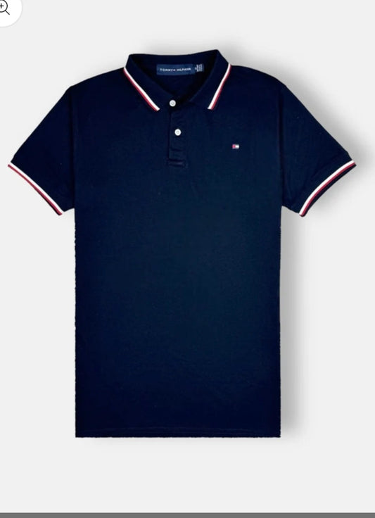 Tommy MEN'S POLO Blue COLLAR T-SHIRT